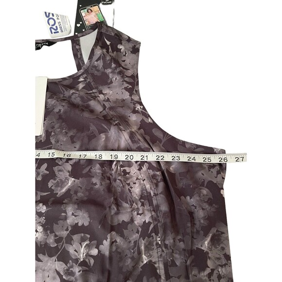 Athleta Zephyr Refined Tank 2X Womens Black Lumen Floral Lightweight Stretch UPF - Picture 9 of 12